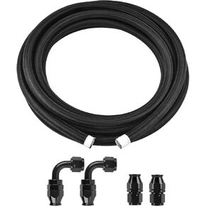 EVIL ENERGY 6AN PTFE Fuel Line Kit, AN6 E85 Fuel Hose kit 10FT Black