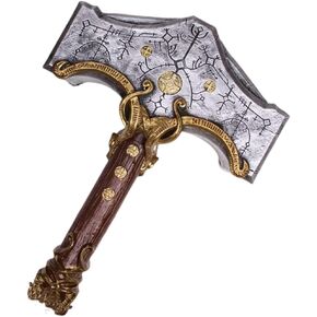 damdos Halloween Props for God of War Cosplay Hammers Blades of Athena Leviathan Kratos Hammer Weapon Birthday Gifts(Hammer)