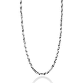 Miabella Italian Heavy 925 Sterling Silver Thick 3.2mm, 5mm, 7mm Curb Cuban Link Chain Necklace for Men Made in Italy