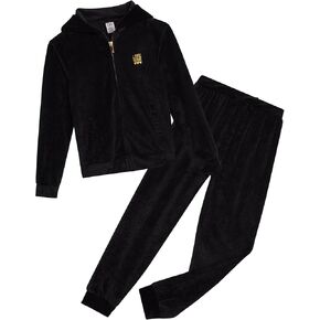 Real Love Girls' Jog Set - 2 Piece Soft Fleece Zip Up Hoodie and Flare Cargo Pants - Activewear Set for Girls (Sizes: 7-16)