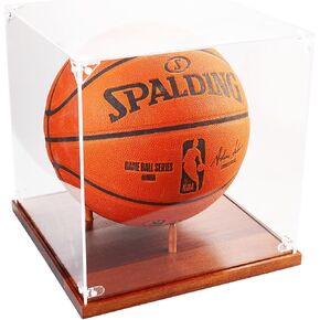 Championship Ring Display Case, 3 in 1 Rings Holder with Solid Wooden Base, Clear Acrylic Design for Ultimate Ring Display Protection