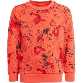 adidas Kids x Disney Mickey Mouse Sweatshirt, Bright Red/Better Scarlet/Black