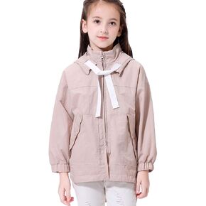Girls Lightweight Rain Jackets Windbreaker Raincoats Hooded Packable Coats