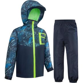 SWISSWELL Kids Rain Suit Boys Girls Raincoat Jacket and Pants Set Lightweight Waterproof Windbreakers Raincoat
