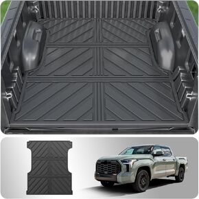 Truck Bed Mat Compatible with 2022 2023 2024 Toyota Tundra Bed Mat Trunk Bed Mat TPE All Weather Truck Bed Liner 5.5ft Short Bed Liner 2023 Tundra Accessories (Upgraded,5.5ft Short Bed Mat)