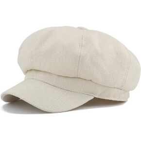 Gisdanchz Newsboy Cap for Women Womens Cabbie Paperboy Hat Women Painters Hat Cabby Newsboy Cap for Women Fashion Ladies Hats Visor Beret Beige.