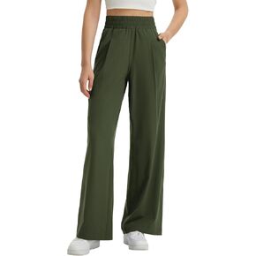 BALEAF Women's Wide Leg Pants Lightweight Athletic Track Pants with Pockets 30" Travel Work Lounge Loose Fit UPF50+
