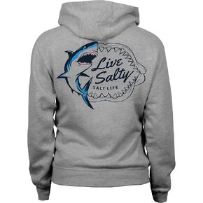 سويت شيرت بقلنسوة للأولاد من Salt Life Shark Bite كلاسيكي مناسب، أحمر، مقاس متوسط ​​أمريكي in Kuwait