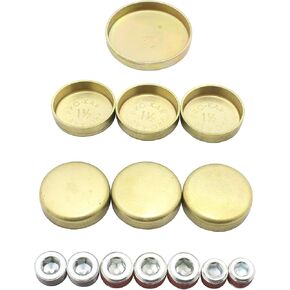 DNJ FPS4116 Brass Freeze Plug Set for 1989-2004 / Ford, Lincoln, Mercury / 3.8L / V6 / 12V / OHV / 232cid / Naturally Aspirated, SuperchargedNote Brass Freeze Plugs