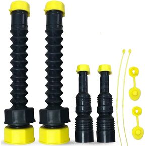 EZ-POUR Gas Can Spout Replacement (2 pack) - Deluxe Gas Can 5 Gallon Hi-Flo System with Gas Can Nozzle, Flexible Gas Can Spout, Vent Kit, Water Jug Update Your Old Jerry Can spout