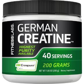 Fitness Labs German Creatine Powder | 7.05 oz | 39 Servings | Creapure | Monohydrate Powder