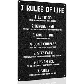 ALKB Inspirational Wall Art Metal Sign 8 x 12 Inch, Inspiring Positive Quotes Room Decor for Living Room Bedroom Classroom Gym, Motivational Wall Decor for Teen