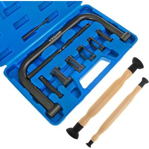 Valve Spring Compressor Tool, 12PCS Valve Spring Removal Tool with Valve Lapping Tool for Car, Motorcycle, ATV, and Small Engines Vehicle Equipment