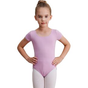 Gymnastics Leotards for Girls Ballet Dance Toddler Leotard Short Sleeve Bodysuit