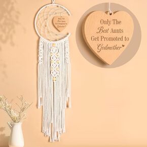 هدية أمي الإضافية من Bonus Daughter Son Bonus Mom Dreamcatcher مع أفكار قلادة دافئة للأم الإضافية لها هدايا عيد ميلاد أمي الإضافية Boho ديكور جدار المنزل