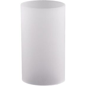 WGVI Hurricane Candle Holder Sleeve, W: 4", Ht: 8", Frosted Glass Cylinder Open Both Ends, Chimney Tube Shade, 1 Piece