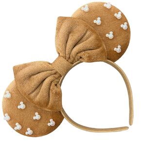 Trnerm Large Fuzzy Brown Headbands for Women and Adults - Birthday Headband with Plush Ears for Plus-Size Park Wear