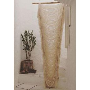 Macrame Curtain Room Divider Doorway CurtainBoho Curtain Doorway Window Wall Decor Fiber Yarn Art Craftsmanship Bedroom Wedding Backdrop Headboard Décor 41" W x 75" L