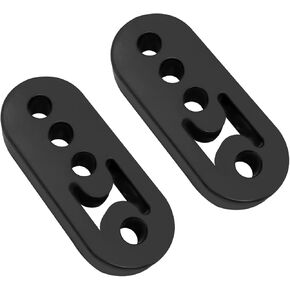 2pcs Rubber Exhaust Hangers Insulator 4 Holes Universal Hole Size 4 Holes Black Diameter 12mm (0.46") Muffler Bracket Mount for Car，Truck，SUV H-061-4K