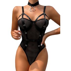 مثير Strappy Underwire شبكة الدانتيل محض الملابس الداخلية تيدي ارتداءها أعلى مجموعة 2 قطعة in Kuwait