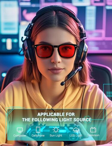 نظارات TIJN الزرقاء لحجب الضوء للنساء والرجال بإطار مربع نظارات Nerd مضادة للأشعة الزرقاء وشاشة الكمبيوتر in Kuwait