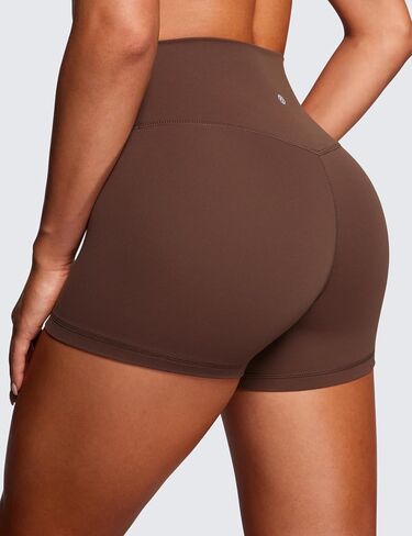 CRZ YOGA Womens Butterluxe Crossover Biker Shorts 3 Inches - Criss Cross High Waisted Workout Yoga Shorts Buttery Soft in Saudi Arabia