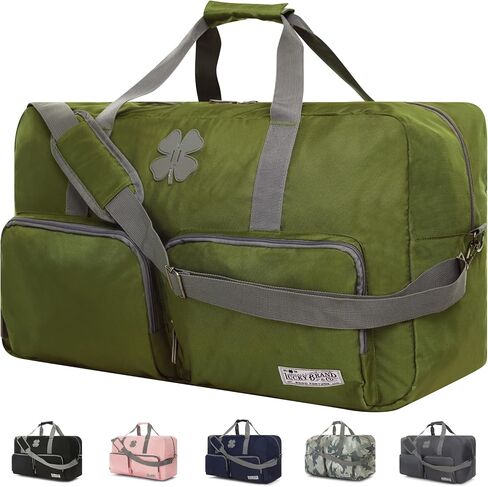 Lucky Travel Duffel Bags 65L, Gym Bag, Travel Bag & Large Duffle Bag for Men, Foldable Overnight Weekender Bags for Women & Men with Adjustable Shoulder Strap, Loden Green in Saudi Arabia