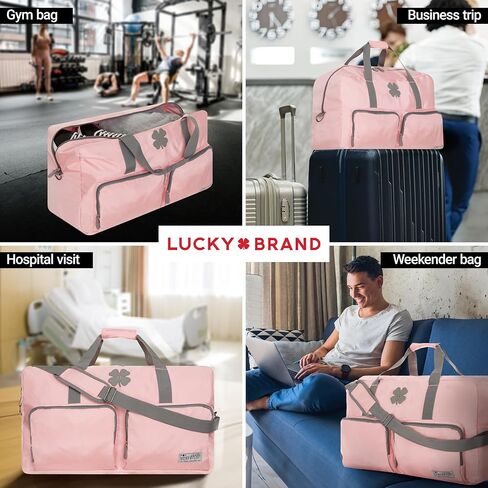 Lucky Travel Duffel Bags 65L, Gym Bag, Travel Bag & Large Duffle Bag for Men, Foldable Overnight Weekender Bags for Women & Men with Adjustable Shoulder Strap, Loden Green in Saudi Arabia