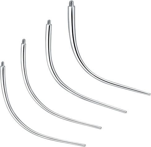 Oveta ثقب تفتق الفولاذ المقاوم للصدأ 14G 16G 18G إدراج دبوس تفتق لأداة ثقب المجوهرات الخيوط الداخلية in Kuwait