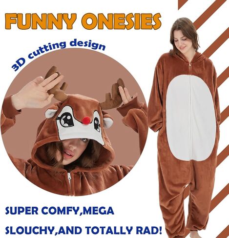 بدلة نوم SweetXIN للبالغين من الجنسين للهالوين والكريسماس التنكرية للنساء والرجال in Kuwait