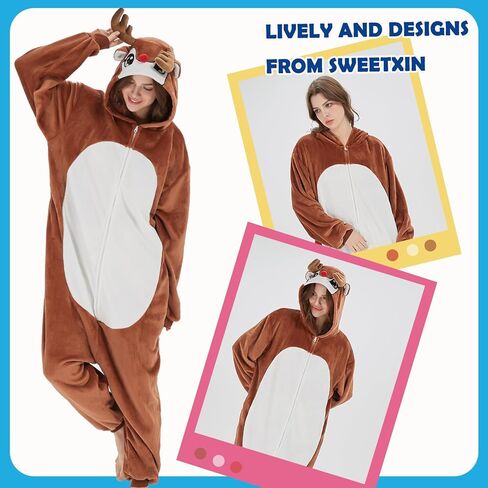 بدلة نوم SweetXIN للبالغين من الجنسين للهالوين والكريسماس التنكرية للنساء والرجال in Kuwait