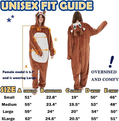 بدلة نوم SweetXIN للبالغين من الجنسين للهالوين والكريسماس التنكرية للنساء والرجال in Kuwait