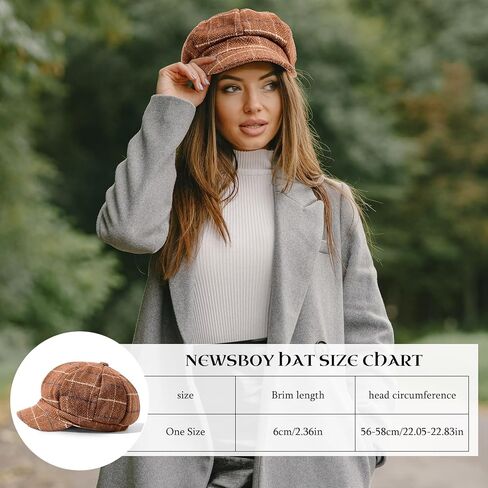 Newsboy Hats for Women Vintage Plaid Newsboy Cap for Men and Women Beret Paperboy Hat Fall Hats for Women 2024 in Saudi Arabia