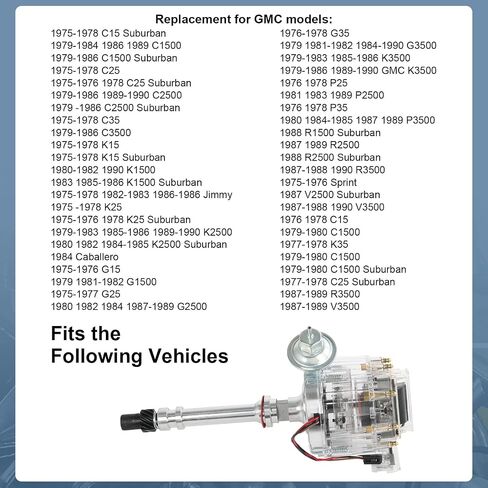 غطاء شفاف لموزع HEI متوافق مع Chevy GM SBC V8 283 305 307 327 350 400 كتل صغيرة BBC 396 427 454 كتلة كبيرة 65K ملف 7500 دورة في الدقيقة in Kuwait