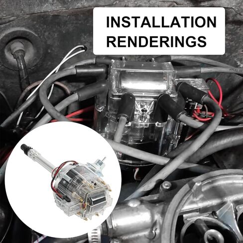 غطاء شفاف لموزع HEI متوافق مع Chevy GM SBC V8 283 305 307 327 350 400 كتل صغيرة BBC 396 427 454 كتلة كبيرة 65K ملف 7500 دورة في الدقيقة in Kuwait