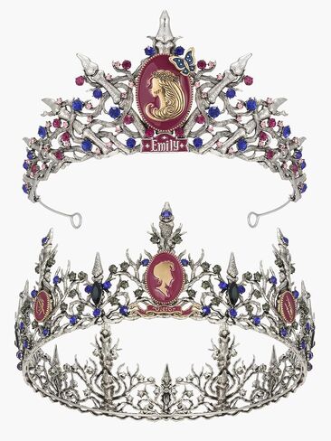 SWEETV Couple Crowns for Women & Men,Crystal Queen Tiara King Crown Set,2-Pack Medieval Hair Accessories for Prom Wedding Photo Shoot Birthday【Couple Crowns Series】 in Saudi Arabia