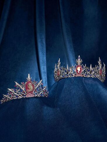 SWEETV Couple Crowns for Women & Men,Crystal Queen Tiara King Crown Set,2-Pack Medieval Hair Accessories for Prom Wedding Photo Shoot Birthday【Couple Crowns Series】 in Saudi Arabia