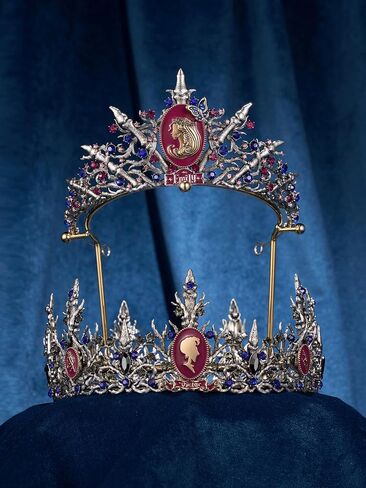 SWEETV Couple Crowns for Women & Men,Crystal Queen Tiara King Crown Set,2-Pack Medieval Hair Accessories for Prom Wedding Photo Shoot Birthday【Couple Crowns Series】 in Saudi Arabia