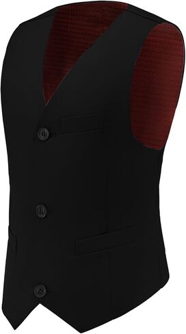 سترة للأولاد بدلة رسمية مكونة من 4 قطع، صدرية وربطة عنق بلون موحد مع جيوب in Kuwait