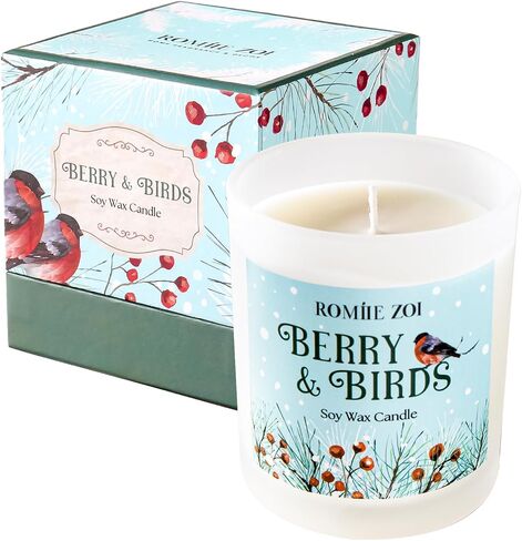 Christmas Scented Candle - 6oz Soy Wax Candle, Snowy Christmas, Infused with Snowy Christmas Aroma - Pink & Gold Gift Box Packaged for Christmas Holiday Season Gift in Kuwait