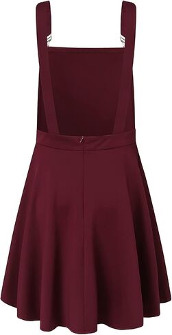 YOINS Overall Pinafore Dresses for Women Adjustable Straps Pleated Mini Cute Suspender Skirts Pinafore Dress in Kuwait