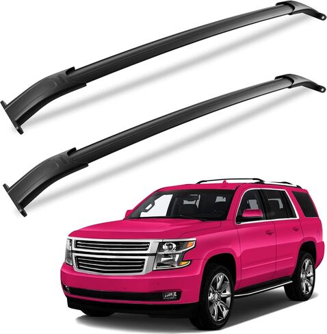 Heavy Duty Roof Rack Cross Bars Compatible with GMC Yukon XL, Chevrolet Suburban & Tahoe, Cadillac Escalade ESV 2015-2020,Aluminum Roof Rails Crossbars Cargo Bars Rooftop Luggage in Kuwait