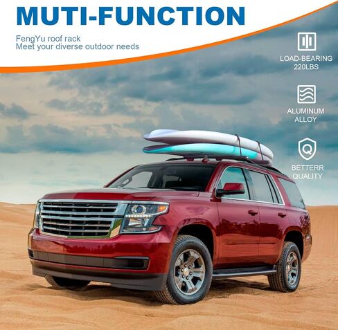 Heavy Duty Roof Rack Cross Bars Compatible with GMC Yukon XL, Chevrolet Suburban & Tahoe, Cadillac Escalade ESV 2015-2020,Aluminum Roof Rails Crossbars Cargo Bars Rooftop Luggage in Kuwait