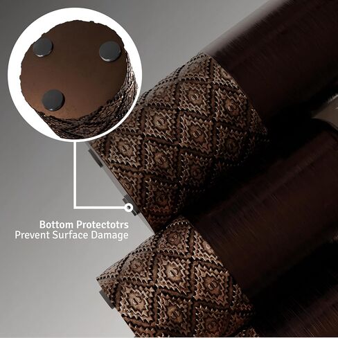 Creative Scents Dublin Brown Vases Set of 3 Home Decor Vases, Mantel Decor, Premium Décor, Centerpiece Table Decorations for Your Dining Table, Living Room, Office, Bathroom, Shelf Decor - Home Decor in Saudi Arabia