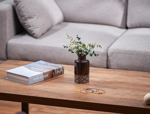 Creative Scents Dublin Brown Vases Set of 3 Home Decor Vases, Mantel Decor, Premium Décor, Centerpiece Table Decorations for Your Dining Table, Living Room, Office, Bathroom, Shelf Decor - Home Decor in Saudi Arabia