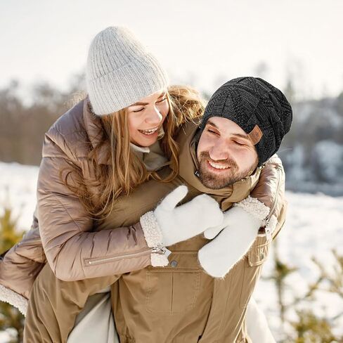 قبعة شتوية للرجال من PAGE ONE قبعة جمجمة مبطنة بالصوف الدافئ قبعة فضفاضة متماسكة in Kuwait