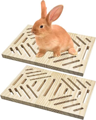Tfwadmx Rabbit Wooden Foot Pad Bunny Scratch Board Anti-Skid Toys Cage Grinding Claws and Teeth Deck for Small Animals Ferret hilla Cat in Kuwait