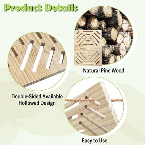 Tfwadmx Rabbit Wooden Foot Pad Bunny Scratch Board Anti-Skid Toys Cage Grinding Claws and Teeth Deck for Small Animals Ferret hilla Cat in Kuwait