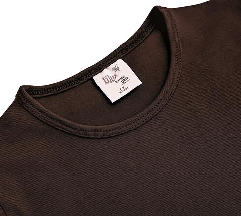 Lilax Girls' Basic Short Puff Sleeve Round Neck Cotton T-Shirt in Saudi Arabia