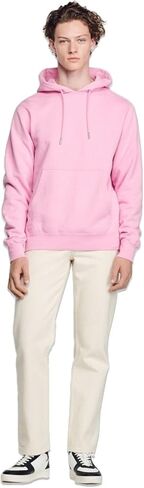 Solid Men's Hoodies Athletic Sweatshirt Fleece Lined Hoodie Midweight Long Sleeve Kangaroo Pockets Size M to 3XL in Saudi Arabia